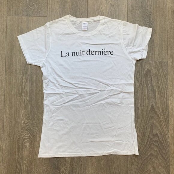 Women’s T-Shirt French Quote Short sleeve Crew neck White Cotton Plain casual - Picture 8 of 14